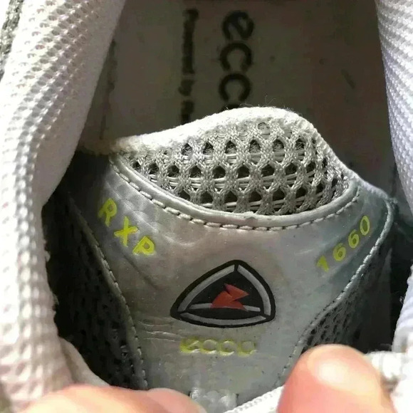 Ecco Silver/Yellow Sneakers Sz 44  EU 10-10.5 US - Picture 7 of 16